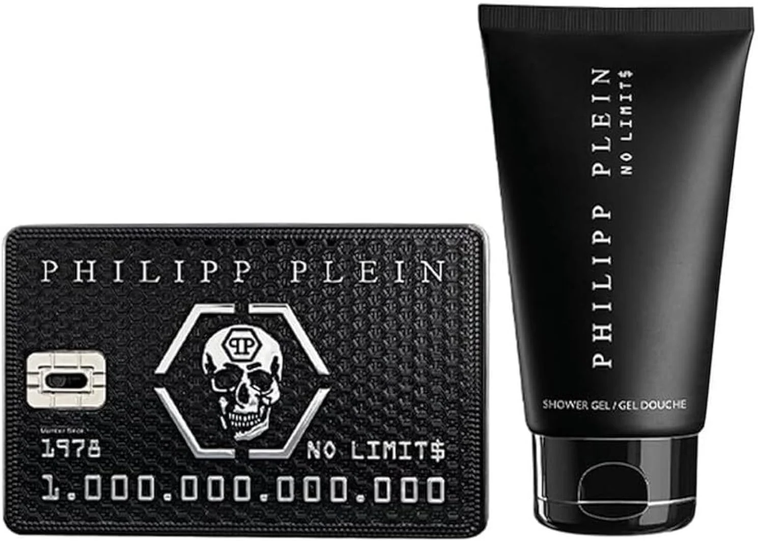 ست ادکلن مردانه فیلیپ پلین نو لیمیت ادو پرفیوم 90 میلی لیتر + ژل دوش 150 میلی لیتر شفاف/ترکیبی