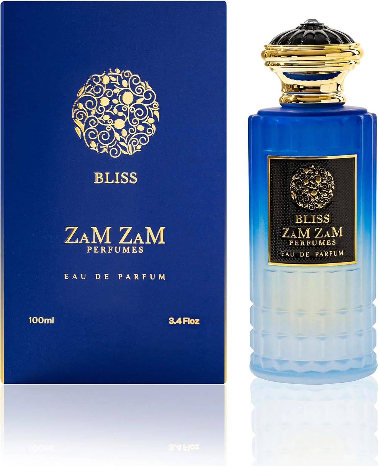 Zamzam Bliss Perfume 100ml – Luxurious Unisex Eau de Parfum | Long-Lasting Oriental Vanilla Scent Infused with Saffron, Bulgarian Rose, White Musk & Warm Spices | Premium Fragrance Gift