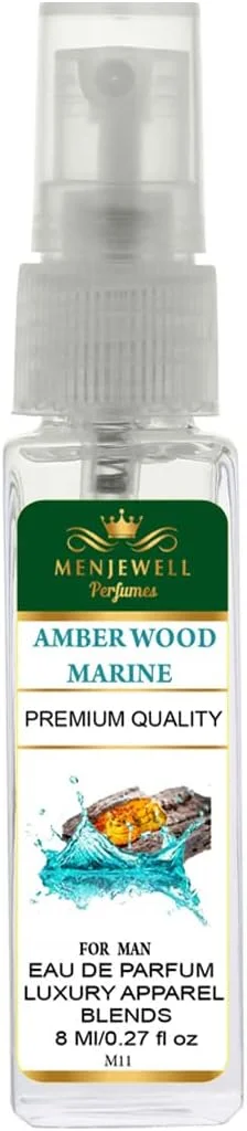 ادو پرفیوم مردانه منجوئل Amber Wood Marine | عطر لوکس پوشاک | EDP مردانه 8 میلی لیتر