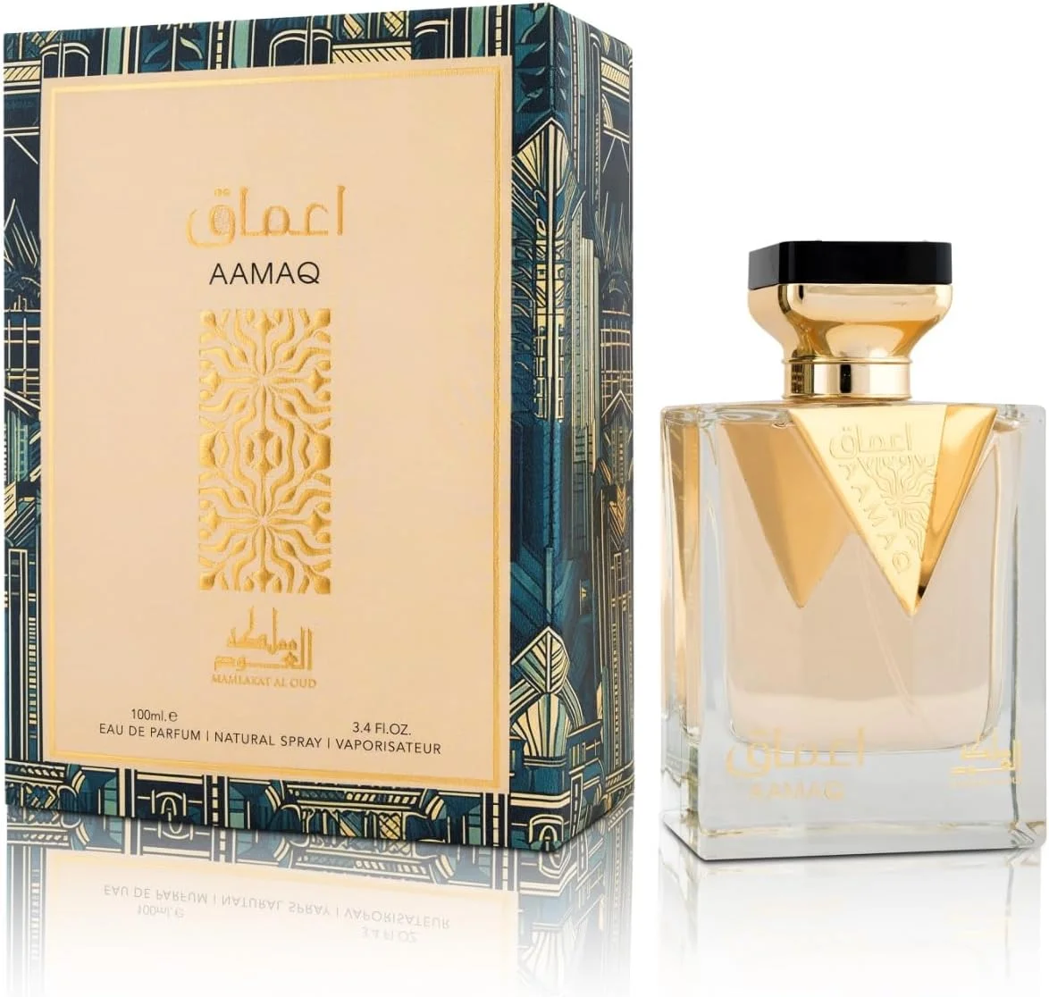 عطر عود مملکت AAMAQ | رایحه چوبی تازه با ترنج کالابریایی و شکوفه پرتقال | ادو پرفیوم مردانه - 100 میلی لیتر
