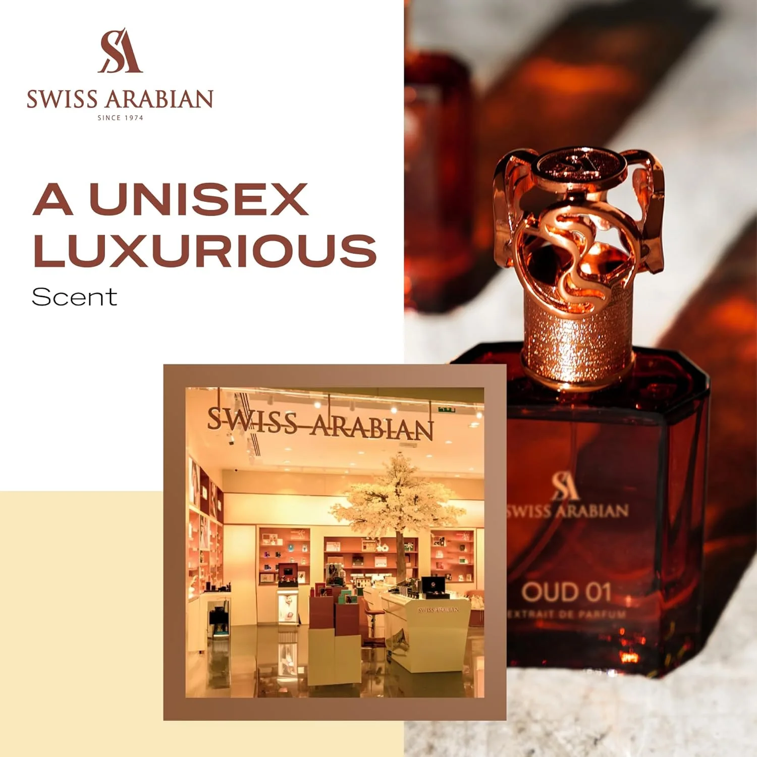 عطر سوییس عربین عود 01 اکستریت د پرفیوم، 50 میلی لیتر، عطر با کیفیت عالی، رایحه ای مشترک بین زنانه و مردانه، گلی، عود، ترکیبی لوکس برای بانوان و آقایان