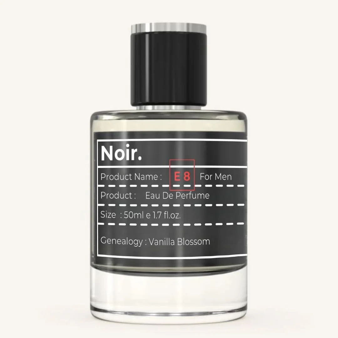 عطر مردانه نوآر E8 – ادو پرفیوم 50 میلی لیتر | رایحه های کهربا، وانیل، نرولی و رز | الهام گرفته از عشق، خجالت نکش | عطر لوکس ماندگار | ساخت ترکیه