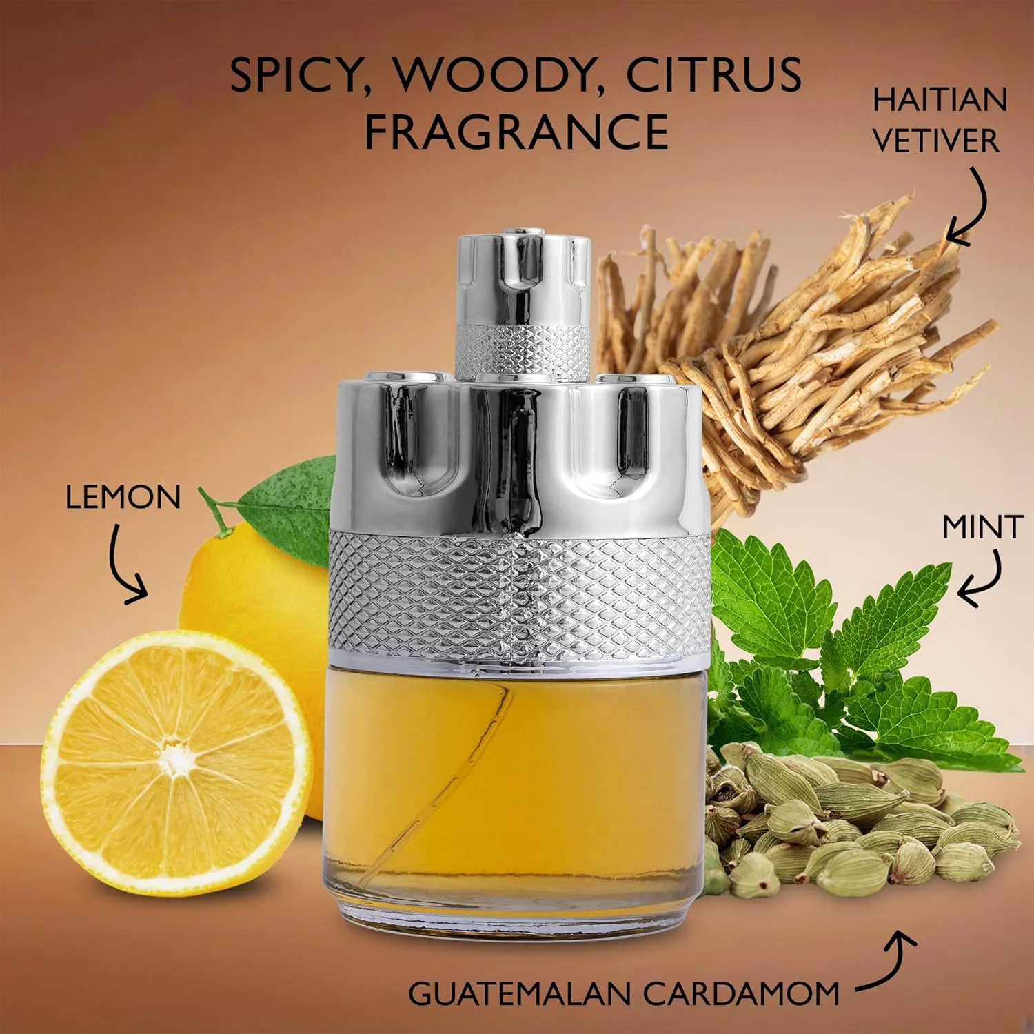 ادکلن مردانه آزورا نویر - رایحه چوبی و تند - انتخاب ماندگار برای استفاده روزانه - رایحه های لیمو، زنجبیل نیجریه، نعناع با طراوت و اسطوخودوس - بطری شیک 100 میلی لیتری