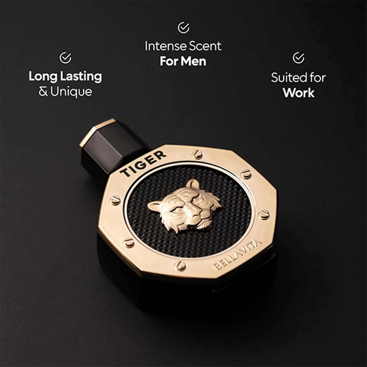 ادکلن مردانه بلامیتا لاکچری مدل تایگر (100 میل) | عنبر عود، نعناع هندی، ترنج، اسطوخودوس و چوب آگار | عطرهای مردانه ماندگار ممتاز | ادو پرفیوم هدیه برای مردان | چوبی و ملایم