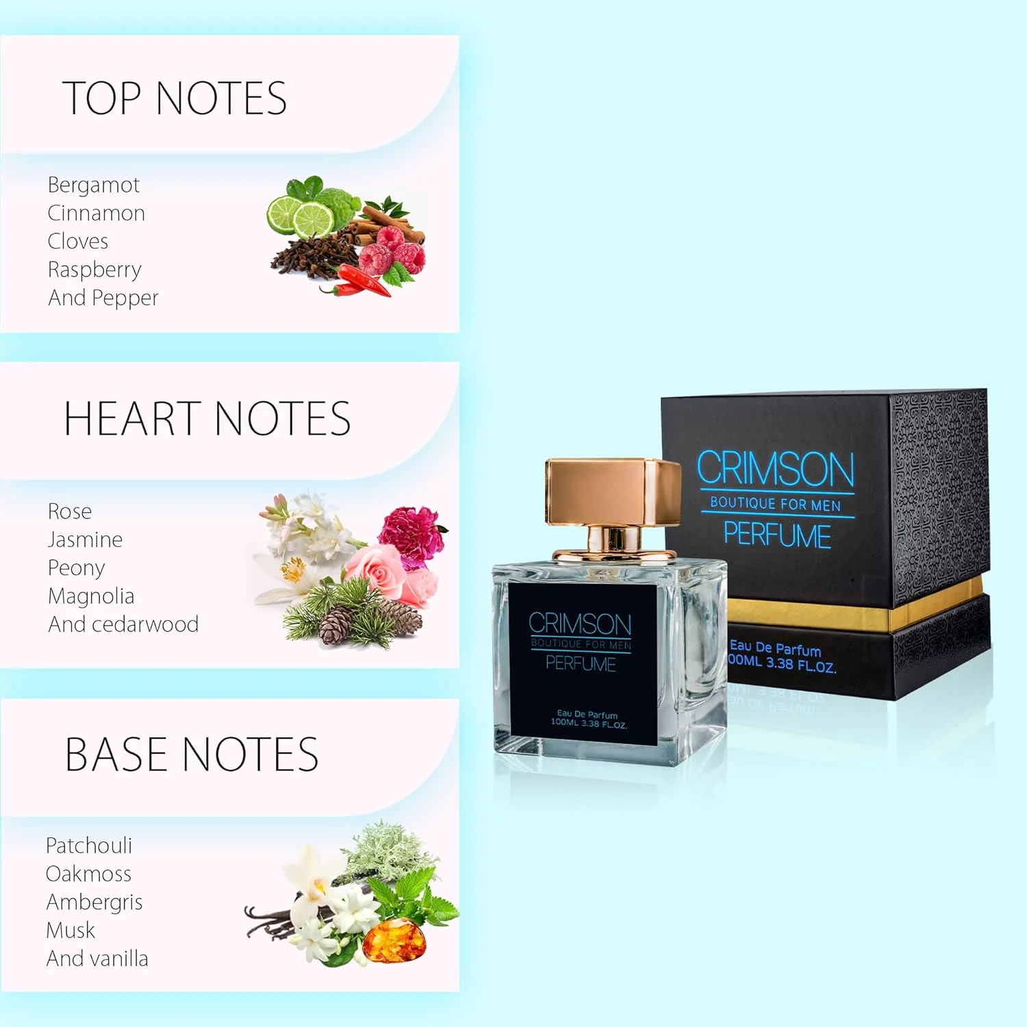 ادکلن مردانه آتلانتیک کریمسون بلو ۱۰۰ میلی لیتر - عطر مردانه ماندگار - عطری ممتاز و جسورانه برای مردان