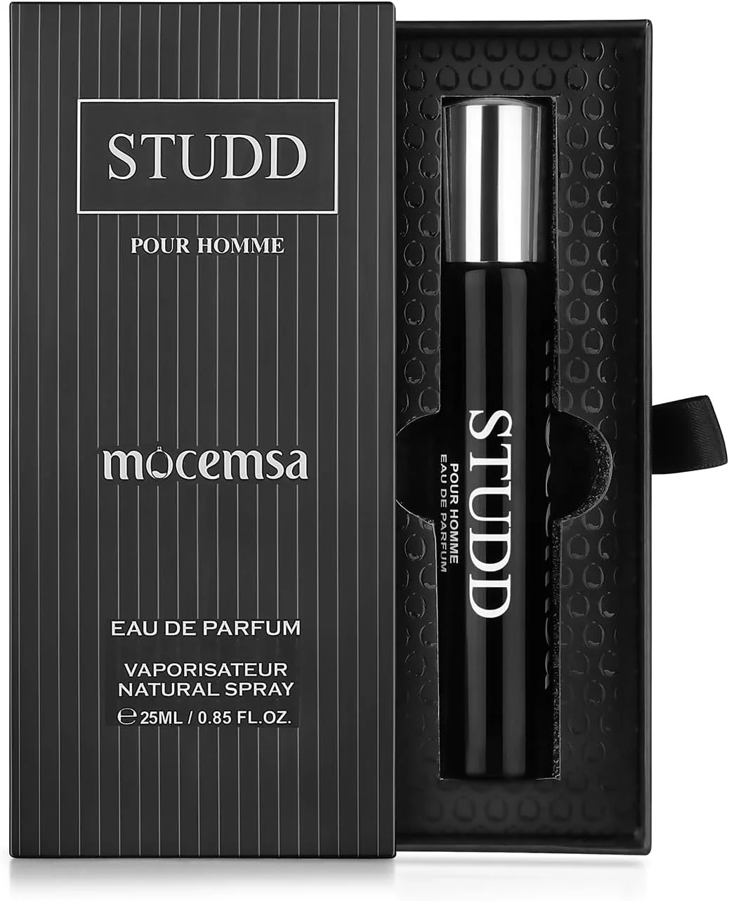 ادکلن مردانه Mocemsa Studd Pour Homme با ماندگاری بالا، عطر لوکس EDP، بسته مسافرتی، ساخت اسپانیا، 25 میلی لیتر