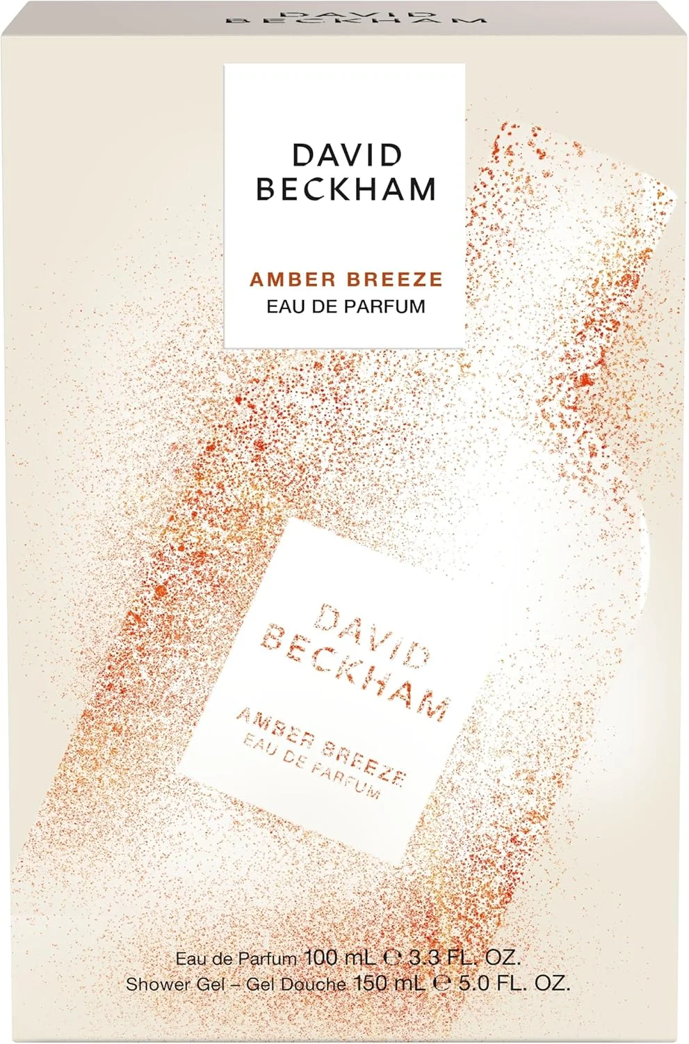 ست هدیه ادو پرفیوم و ژل دوش مردانه دیوید بکهام Amber Breeze، رایحه آروماتیک کهربایی، ۱۰۰ میلی لیتر و ۱۵۰ میلی لیتر