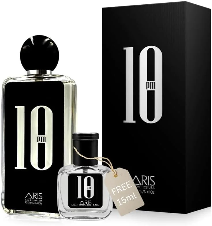 ادکلن مردانه آریس 10PM – رایحه ای شیک برای شب – ادکلنی جسورانه و ظریف – رایحه ای ماندگار – اسپری عطر 100 میلی لیتری به همراه نمونه 15 میلی لیتری اضافی (رایحه تصادفی)