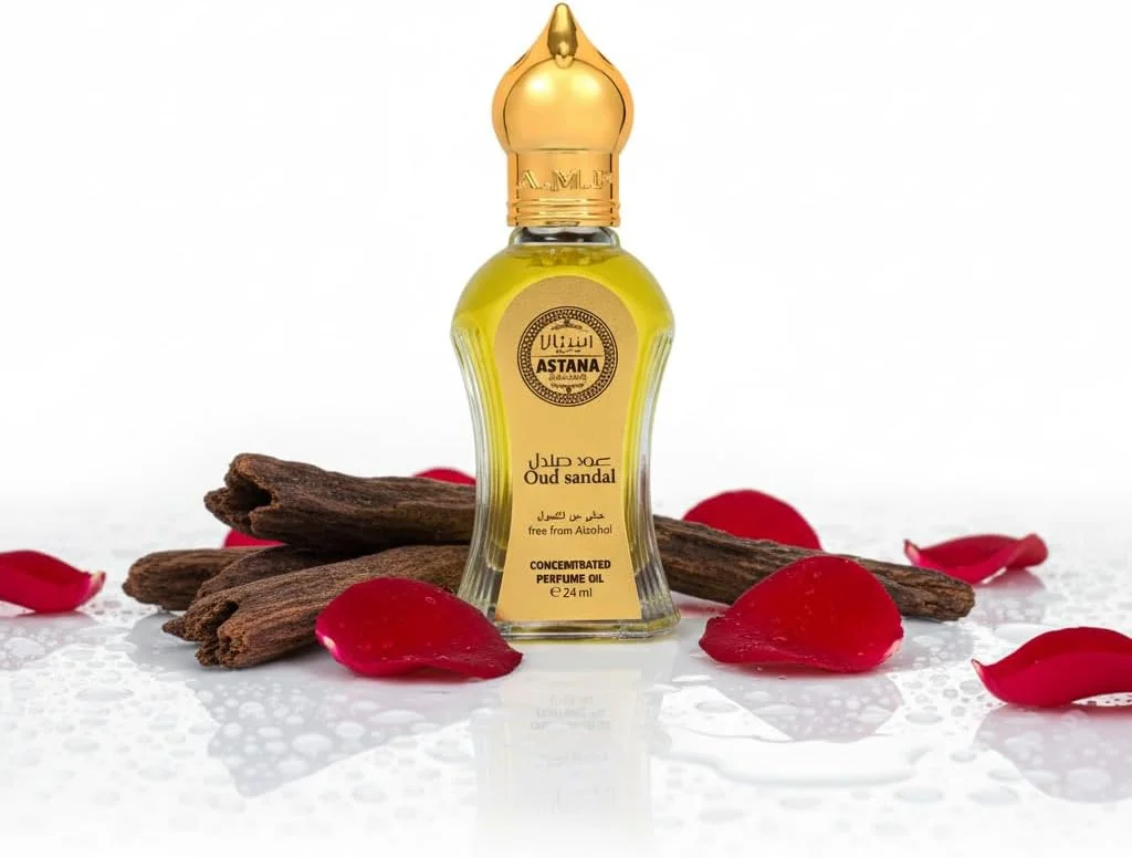 روغن عطر عود صندل مردانه 24 میلی لیتر، متمرکز، غنی و ماندگار، عطر شرقی | عطر عربی بدون الکل با چوب صندل عمیق و خامه ای، روغن عطر، عطر مردانه