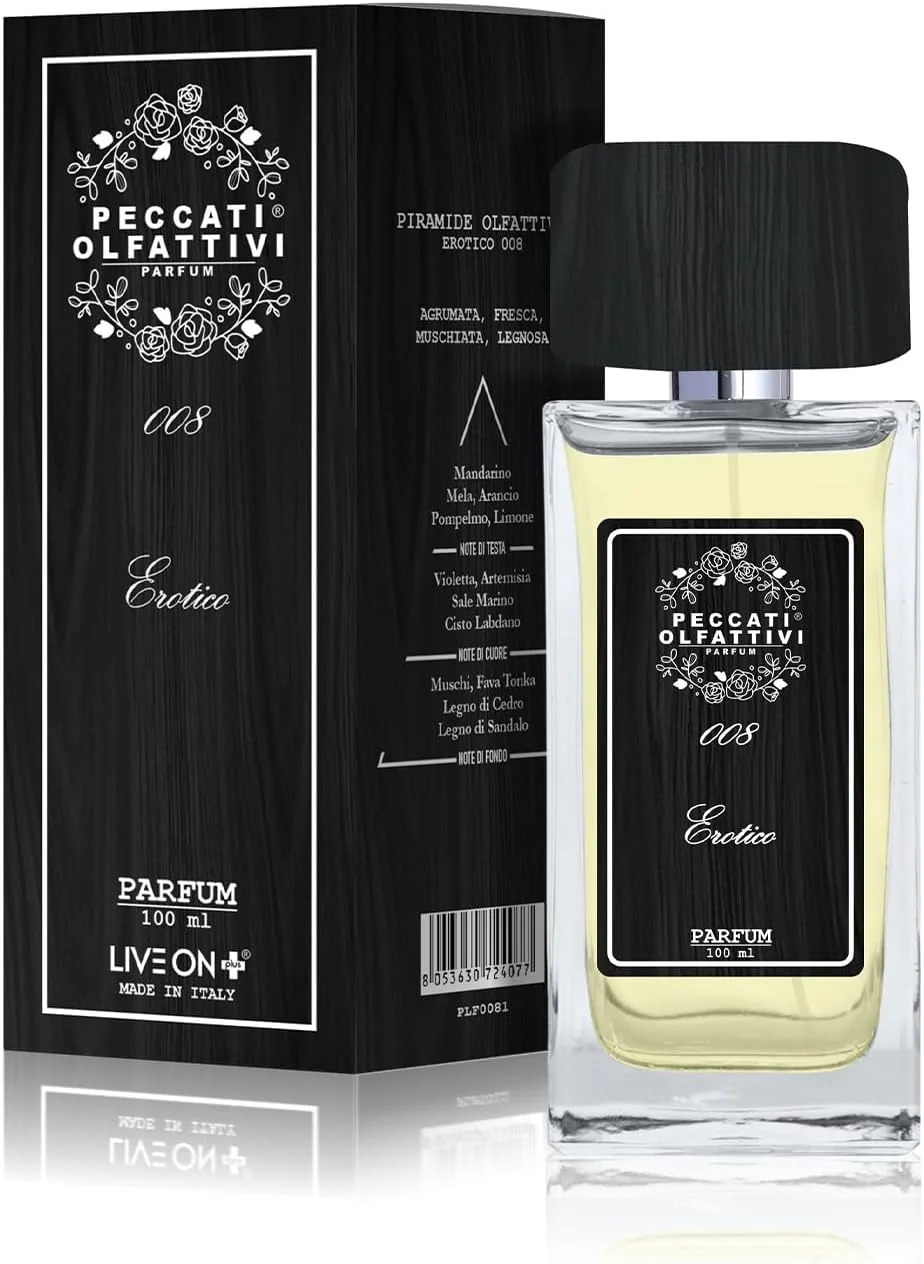 عطر مردانه N.08 معادل اروس – عطر مردانه ماندگار با 30% اسانس خالص، رایحه مشابه با عطر اصلی با ماندگاری طولانی و مقاوم 100 میلی لیتر