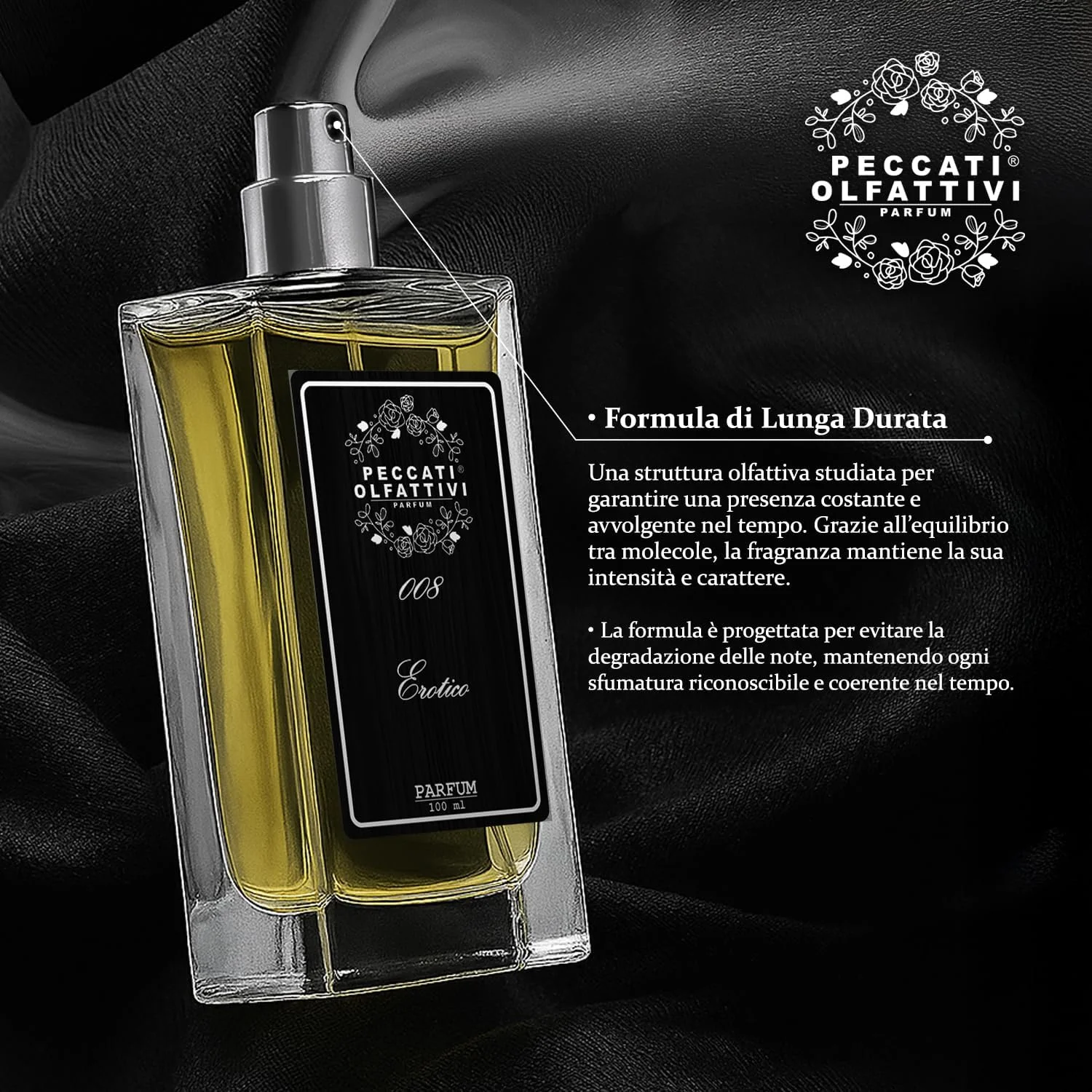 عطر مردانه N.08 معادل اروس – عطر مردانه ماندگار با 30% اسانس خالص، رایحه مشابه با عطر اصلی با ماندگاری طولانی و مقاوم 100 میلی لیتر