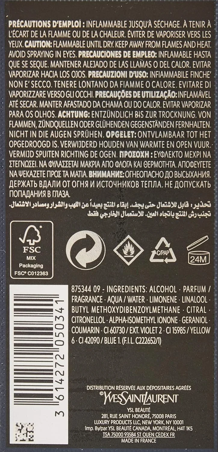 ادکلن مردانه ایو سن لوران Y، حجم 60 میلی لیتر