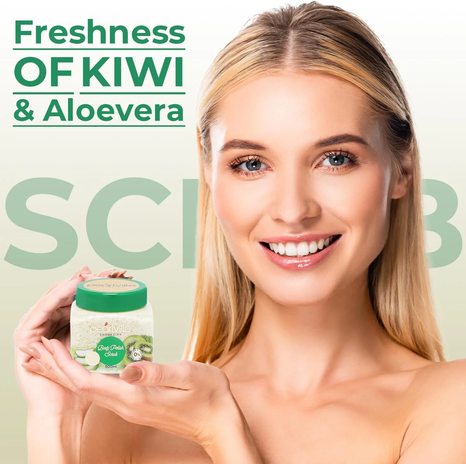 اسکراب بدن کیوی و آلوئه ورا سوپرفودز - 500 میلی لیتر | لایه برداری ملایم برای پوستی صاف و نرم | فاقد سولفات و پارابن