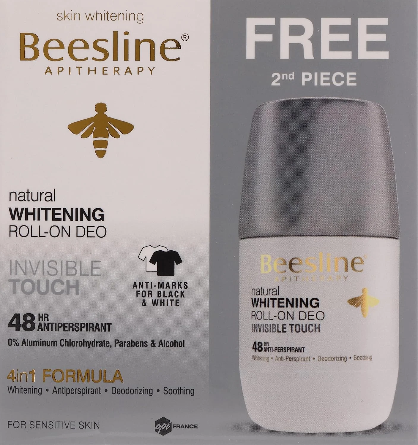 رول ضد تعریق روشن کننده پوست Beesline Invisible Touch با رایحه ملایم 50 میلی لیتر (دو عدد)