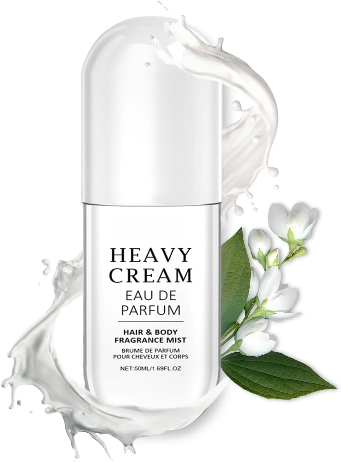 عطر مو، عطر مو کرمی سنگین برای زنان، اسپری بدن فرمونی با ماندگاری طولانی، خوشبو کننده و طراوت بخش روغن، شیر بابونه یاس، آبرسان و درخشان کننده قابل حمل، عطر سبک بدون الکل