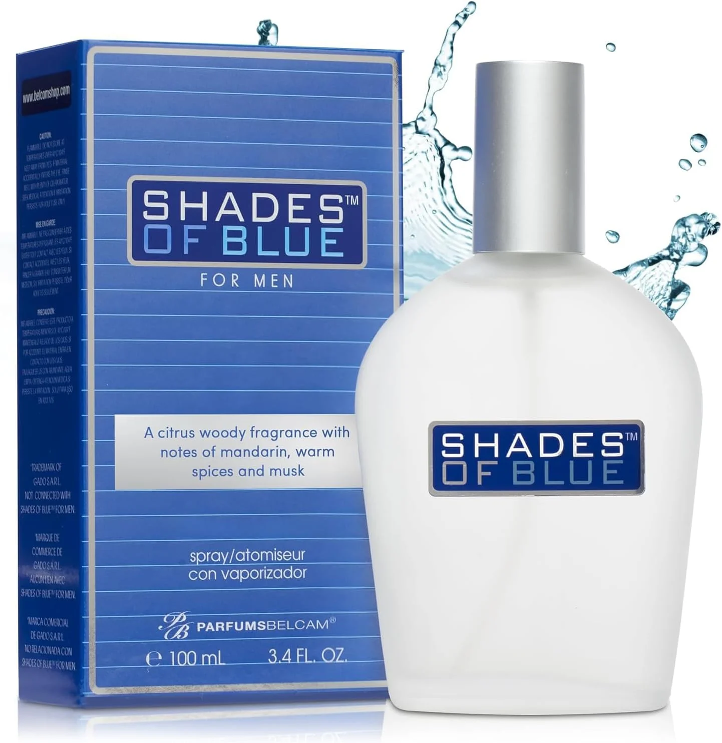 عطر مردانه سایه‌های آبی PB ParfumsBelcam، مشابه رایحه ادکلن لایت بلو مردانه Dolce & Gabanna، سفید، 100 میلی لیتر
