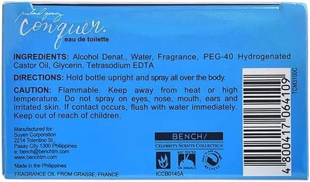 ادکلن مردانه بنچ ریچارد گومز کانکور - رایحه چوبی، تند و مرکباتی - طراوت تمام روز - 100 میلی لیتر