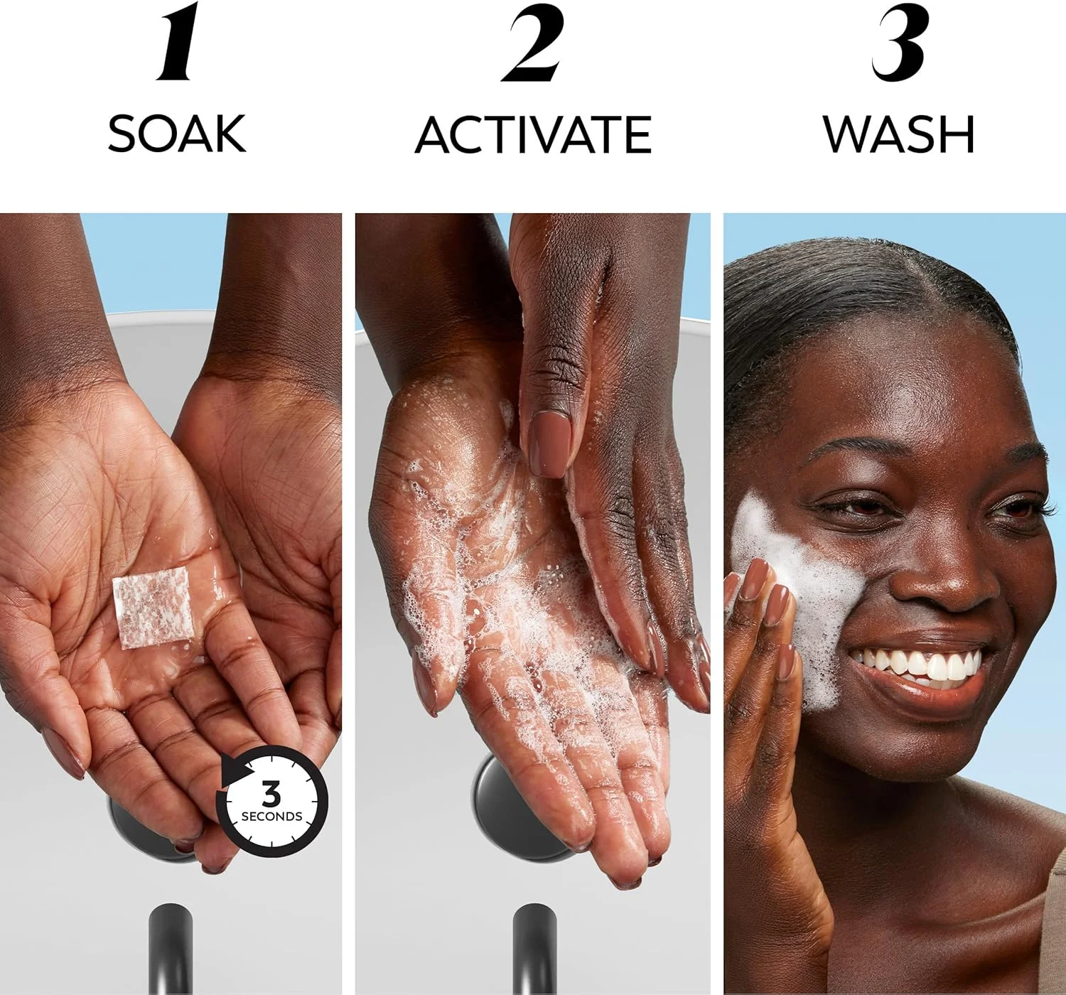 شوینده صورت اُلی، ذوب کننده های پاک کننده اسید هیالورونیک، بدون عطر، شوینده ملایم برای استفاده روزانه، مناسب برای انواع پوست، سایز مسافرتی، فعال شده با آب برای تمیز کردن، طراوت و شادابی، 64 عدد (2 بسته 32 عددی)