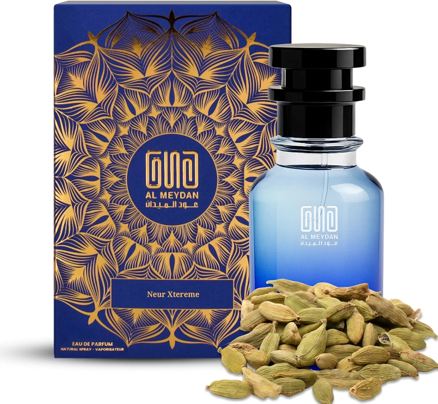 عطر روغنی مردانه – رایحه ای از نور اکستریم – عطر روغنی گرم، ادویه ای و کهربایی بدون الکل با رایحه هل، وانیل و چوب صندل – رایحه ای ظریف و ماندگار (100 میلی لیتر)