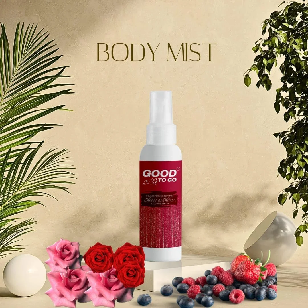 اسپری بدن بدون الکل زنانه GOOD TO GO، غنی شده با گل های تازه، اسپری عطر بر پایه آب، آبرسان، نرم کننده و خوشبو کننده پوست، هدیه ای ایده آل، 100 میلی لیتر (بسته 1 عددی)