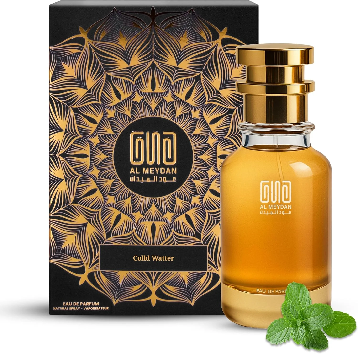 عطر روغنی مردانه - رایحه ای از کولد واتر - عطر روغنی با طراوت و دریایی بدون الکل با رایحه آب دریا، نعناع و چوب صندل - ماندگاری طولانی 10-12 ساعت (50 میلی لیتر)