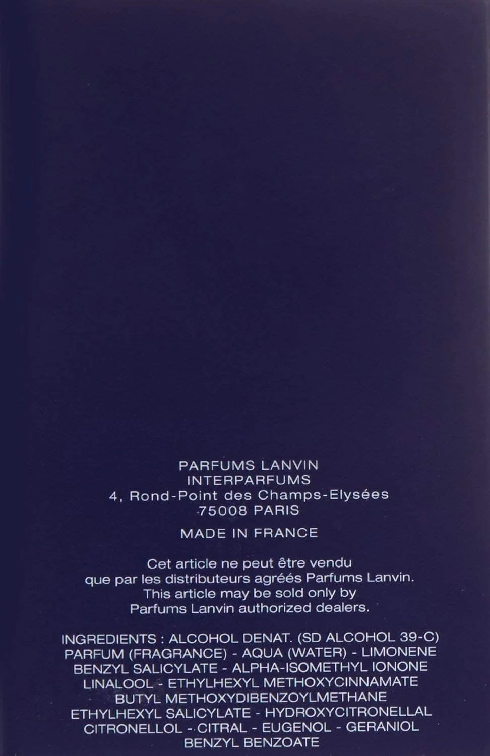 ادکلن مردانه لانوین ال هوم - ادو تویلت، ۱۰۰ میلی لیتر