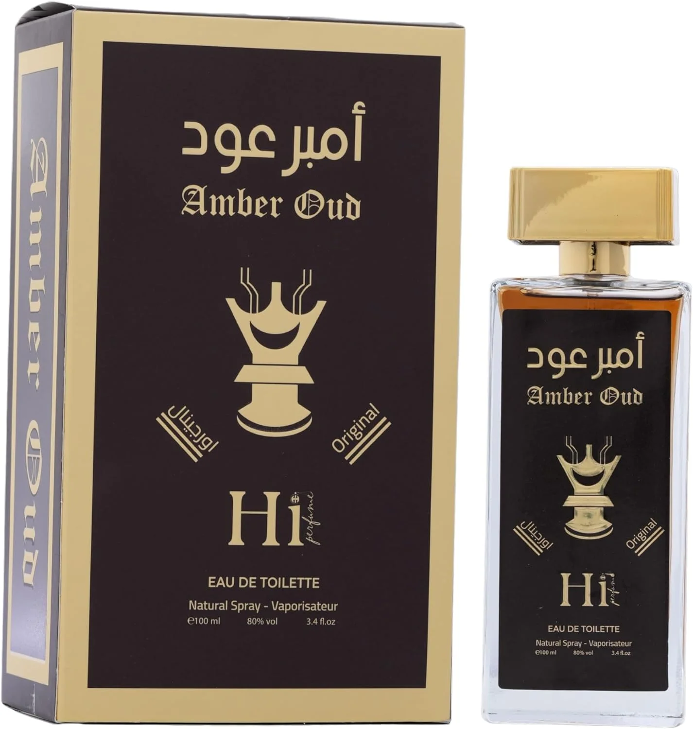 ادکلن مردانه HI PERFUME مدل AMBER OUD حجم 100 میل