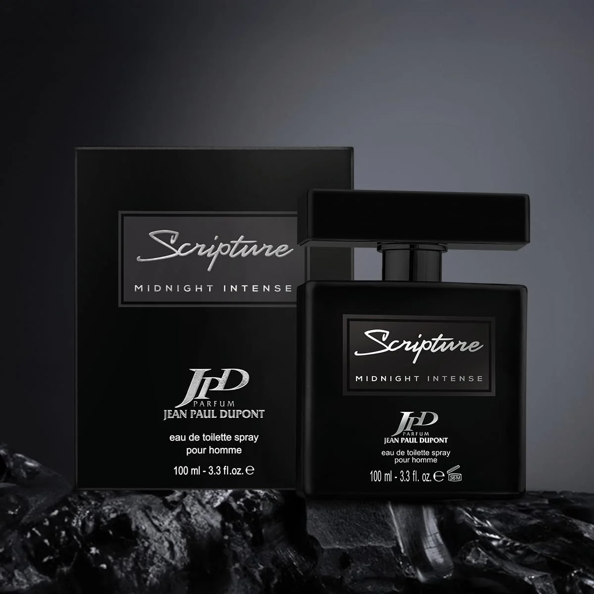 ادکلن مردانه ژان پل دوپونت (JPD) اسکریپچر میدنایت اینتنس - ماندگاری بالا - با رایحه سیب، ترنج و مرکبات - ادو تویلت 100 میلی لیتر