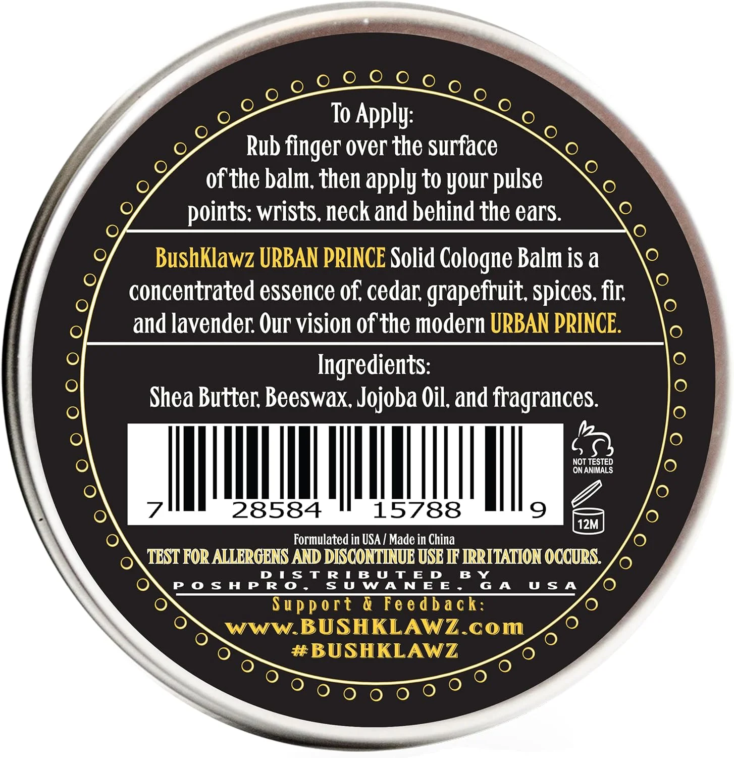 عطر جامد مردانه Urban Prince - رایحه ای با طراوت و مدرن برای آقایان شیک پوش - عطر بدون الکل مناسب سفر - بهترین هدیه برای مردان