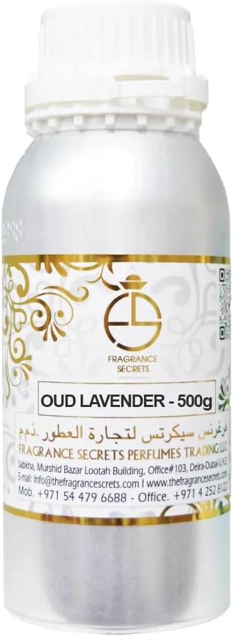 روغن عطر – الهام گرفته از عود لوندر | روغن عطر غلیظ چوبی گلی بدون الکل، ماندگاری طولانی، مناسب برای آقایان و بانوان (100 گرم، 250 گرم، 500 گرم، 1 کیلوگرم) (500 گرم)