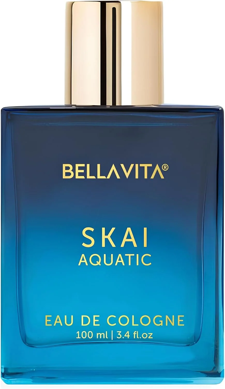 ادکلن مردانه BellaVita Luxury SKAI Aquatic | رایحه ترنج تازه و فلفل صورتی | عطر مردانه ماندگار با 20% روغن عطر متراکم | اسپری گیاهی یونیسکس | هدیه برای مردان، عطر، 100 میلی لیتر