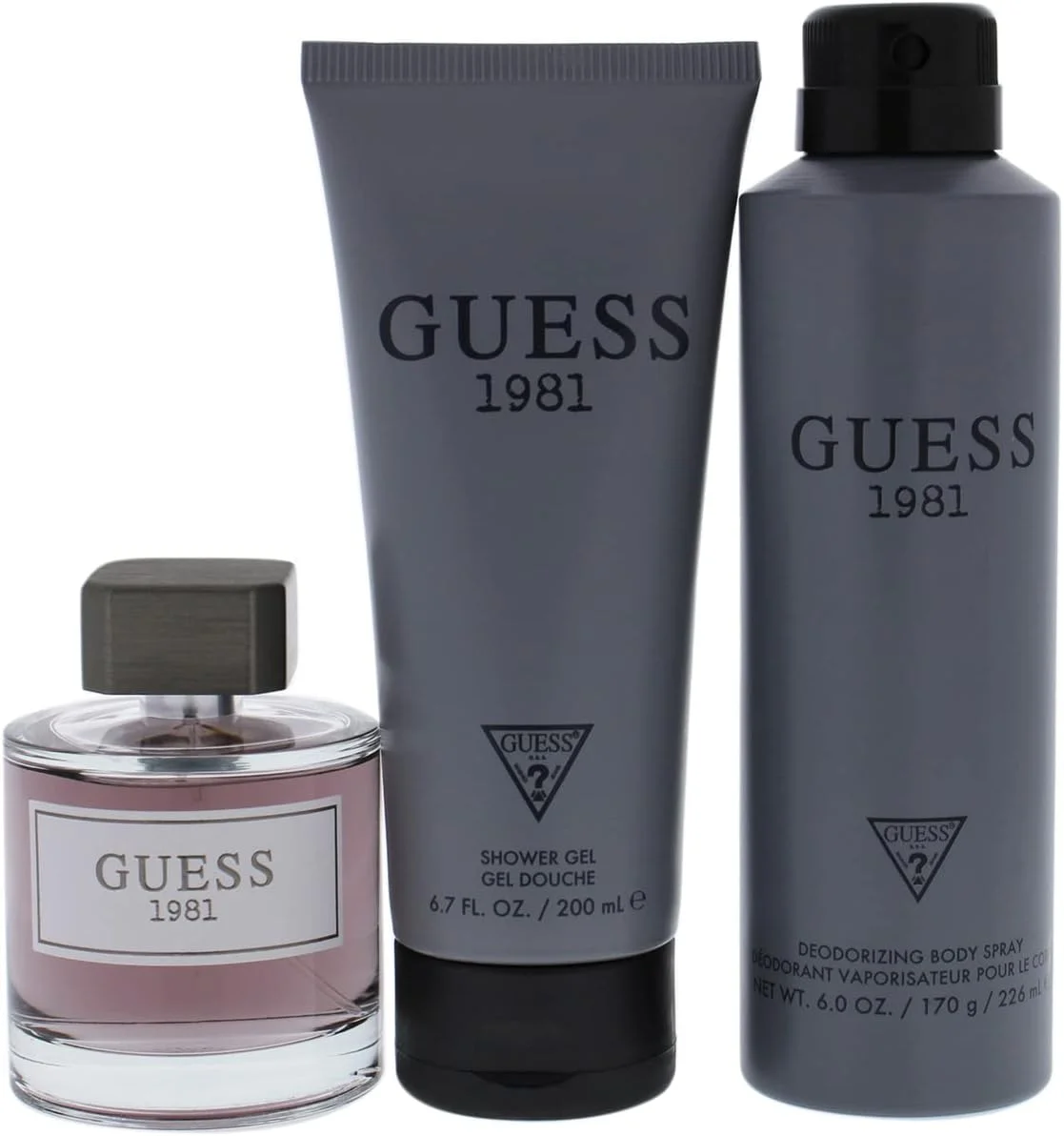 ست هدیه مردانه GUESS 1981 ادو تویلت 100 میلی لیتر + ژل دوش 200 میلی لیتر + اسپری بدن 226 میلی لیتر ست هدیه مردانه GUESS 1981 ادو تویلت 100 میلی لیتر + ژل دوش 200 میلی لیتر + اسپری بدن 226 میلی لیتر