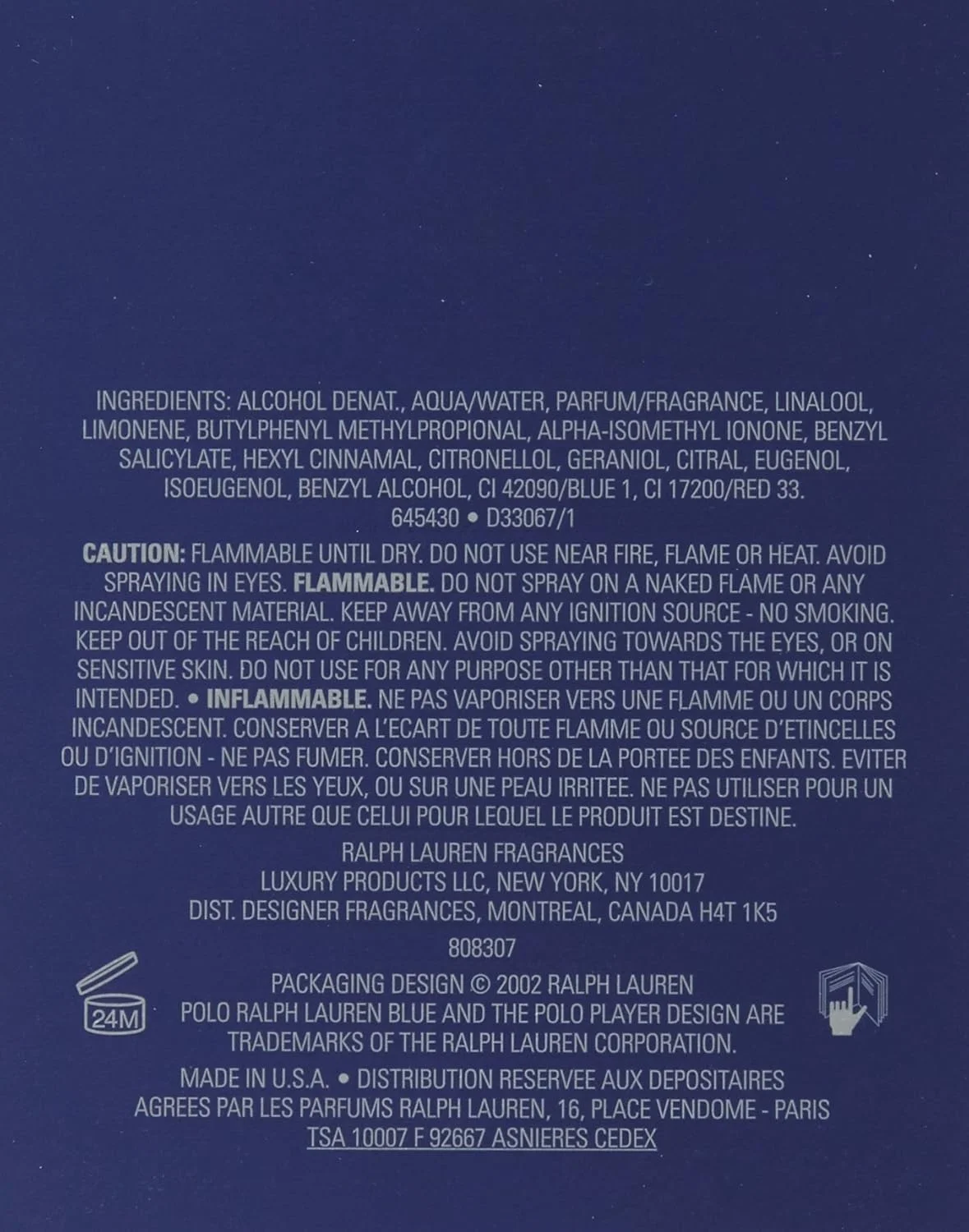 ادکلن مردانه رالف لورن پولو بلو ادو تویلت ۱۲۵ میل