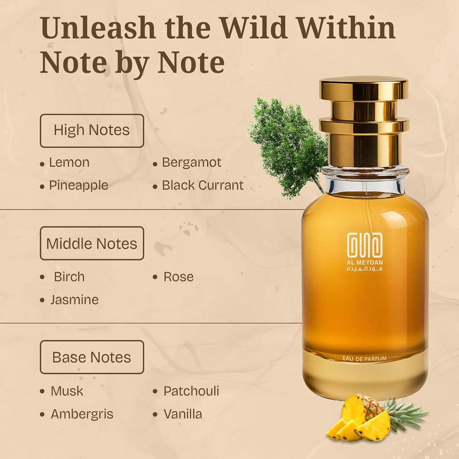 عطر روغنی مردانه - الهام گرفته از کلاب دی نویت اینتنسد - عطر روغنی چوبی و میوه ای بدون الکل با رایحه لیمو، آناناس و توس - ماندگاری طولانی 10-12 ساعت (50 میلی لیتر)