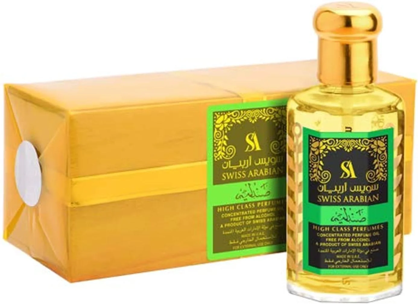 روغن عطر خالص سندالیا سوئیس عربین، ۹۵ میلی لیتر، روغن عطر با کیفیت عالی، رایحه مردانه و زنانه، چوبی، ترکیبی لاکتونیک لوکس برای مردان و زنان