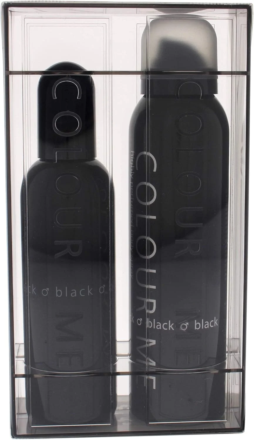 FARBE MICH عطر مشکی مردانه - 90 میلی لیتر ادو پرفیوم و 150 میلی لیتر اسپری بدن - ست هدیه دوقلو. عطر لوکس بعد از اصلاح، ماندگاری طولانی از میلتون-لوید