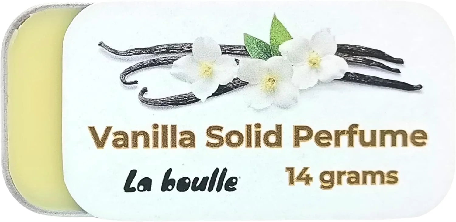 بالم عطر جامد وانیلی طبیعی. مناسب پوست حساس. دست ساز در انگلستان.