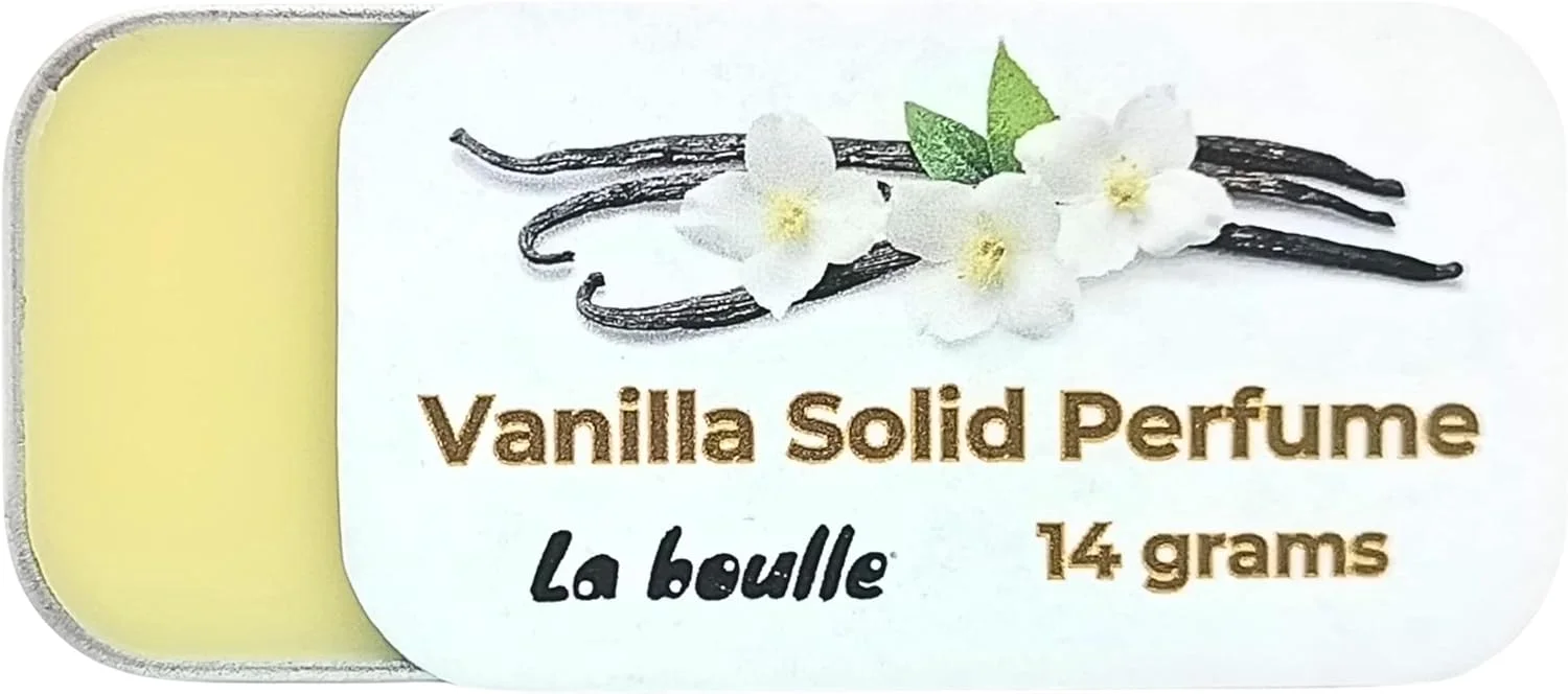 بالم عطر جامد وانیلی طبیعی. مناسب پوست حساس. دست ساز در انگلستان.