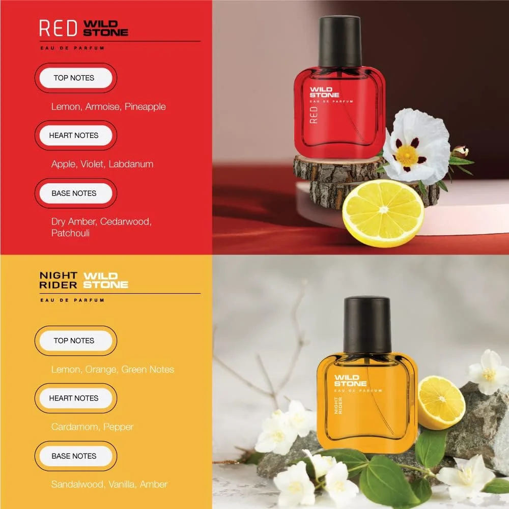 ادکلن مردانه وایلد استون نایت رایدر و رد با ماندگاری طولانی، بسته 2 عددی (هر کدام 30 میلی لیتر) | ادکلن مردانه