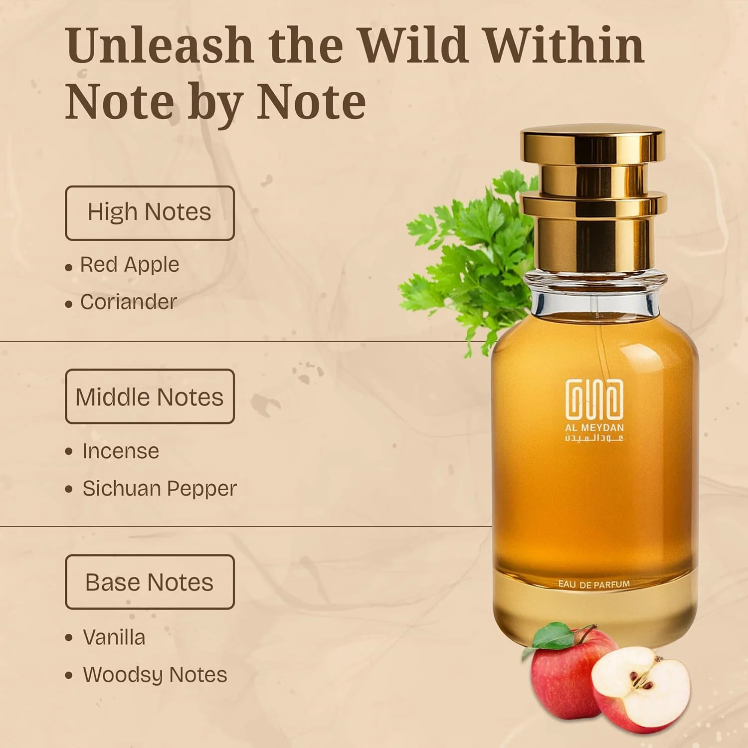 عطر روغنی مردانه – رایحه ای از اورانژ – عطر روغنی چوبی و ادویه ای بدون الکل با سیب قرمز، کندر و وانیل – ماندگاری طولانی 8-10 ساعت (50 میلی لیتر)