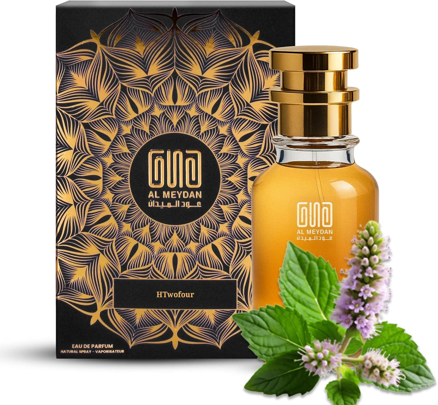 عطر روغنی مردانه - رایحه ای از HTwofour - عطر روغنی معطر چوبی تازه با مریم گلی، چوب رزوود و نرگس - ماندگاری طولانی و بدون الکل (80 میلی لیتر)