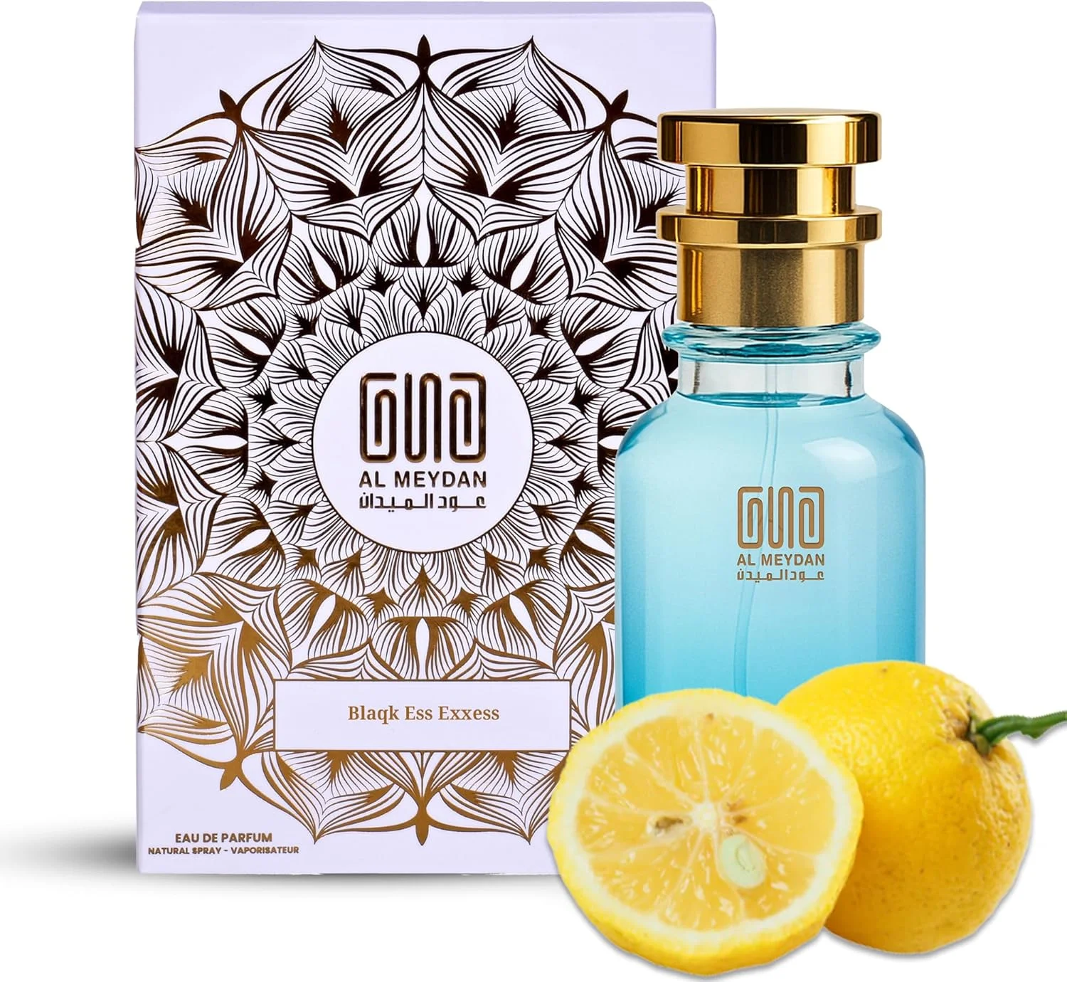 عطر روغنی مردانه با رایحه ای از Blaqk Ess Exxess – روغن عطر مرکباتی و کهربایی بدون الکل با لیمو، اسطوخودوس و نعناع هندی – ماندگاری طولانی 8-10 ساعت (30 میلی لیتر)