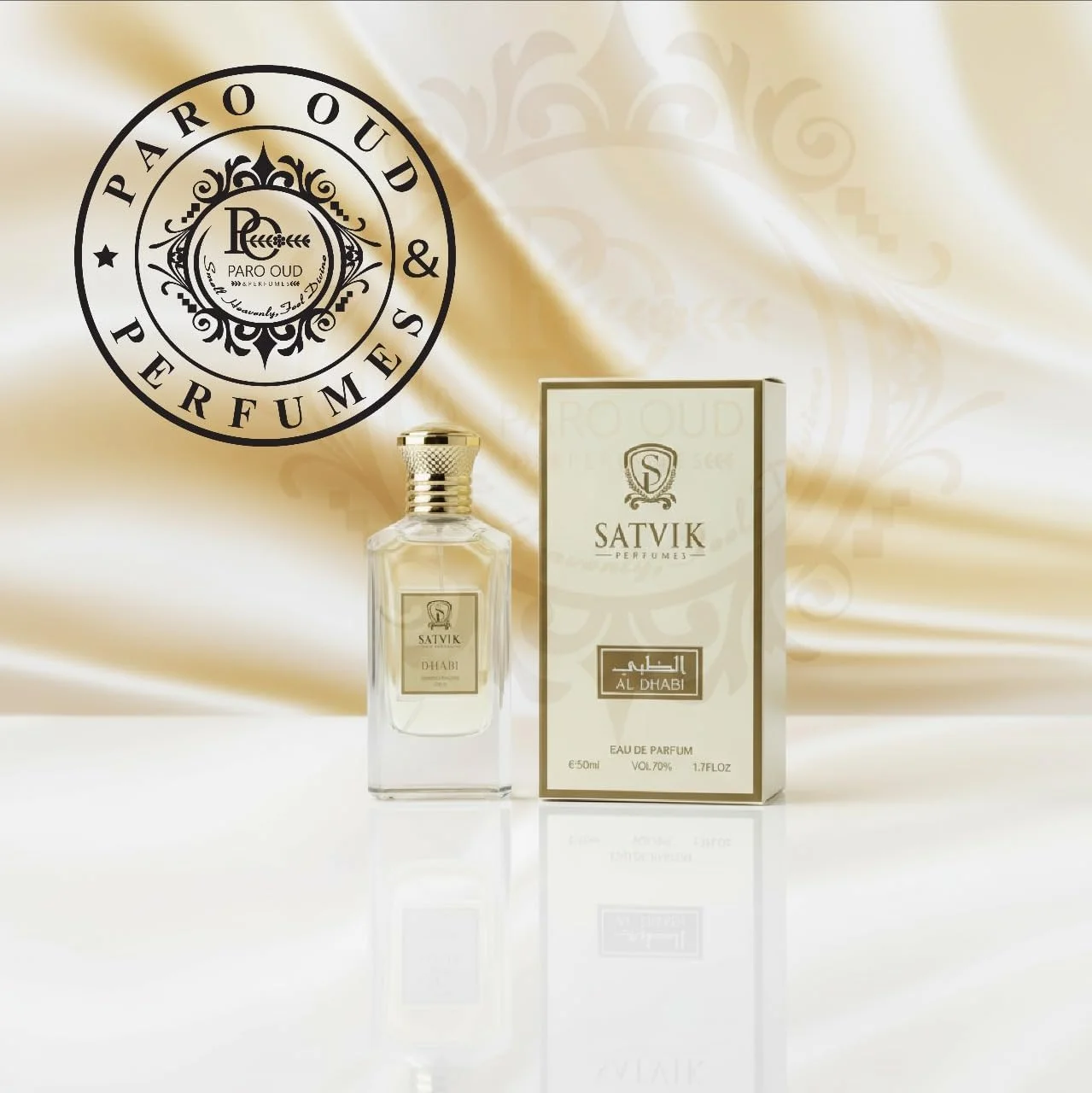 عطر شرقی لوکس унисекс AL DHABI I Paro Oud، شیشه ای، 50 میلی لیتر، رایحه چوبی ماندگار، ساخت امارات متحده عربی (AL DHABI 50 ml)