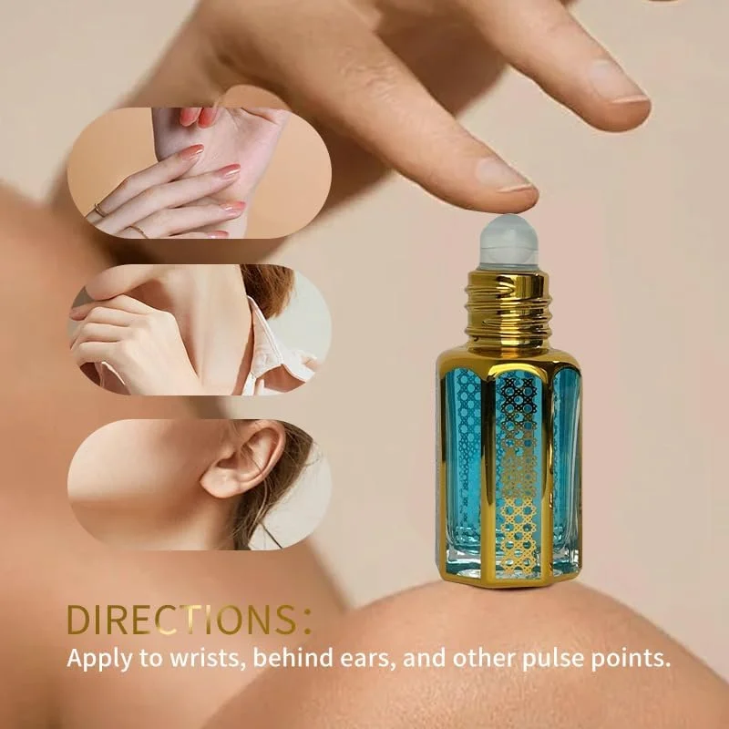 روغن عطر چوبی مصری رولی 10 میلی لیتر - بدون الکل، رایحه وانیل و چوب صندل ماندگار با مشک و عنبر سائل - قابل حمل برای مچ دست و نقاط نبض - رایحه گرم و چوبی برای آقایان و بانوان