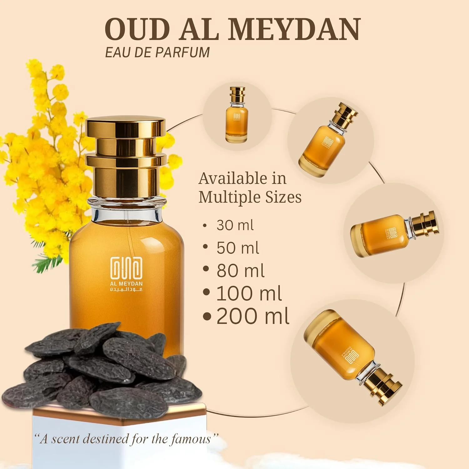 عطر روغنی زنانه و مردانه – رایحه ای از میموسا و هل – رایحه ای بدون الکل و مناسب برای هر دو جنس با هل، گل ابریشم و دانه تونکا – رایحه گلی گرم و تند ماندگار (100 میلی لیتر)