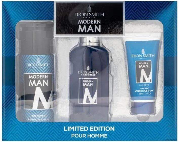 ست هدیه مرد مدرن نسخه محدود دیون اسمیت، ادو پرفیوم 100 میلی لیتر، اسپری بدن 100 میلی لیتر، کرم بعد از اصلاح 50 میلی لیتر (بسته 1 عددی)