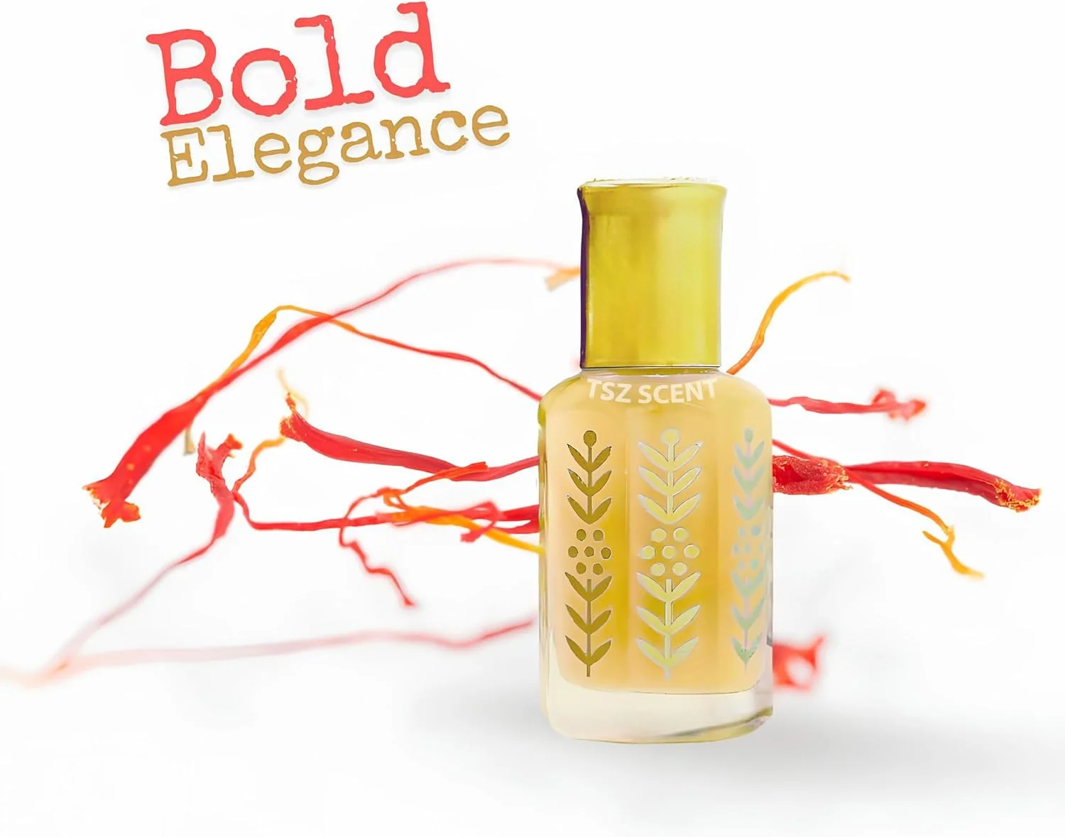 عطر روغن عود زعفران تی اس زد سنت برای آقایان و بانوان، عطر ماندگار، رایحه خالص و غلیظ بدون الکل 12 میلی لیتر