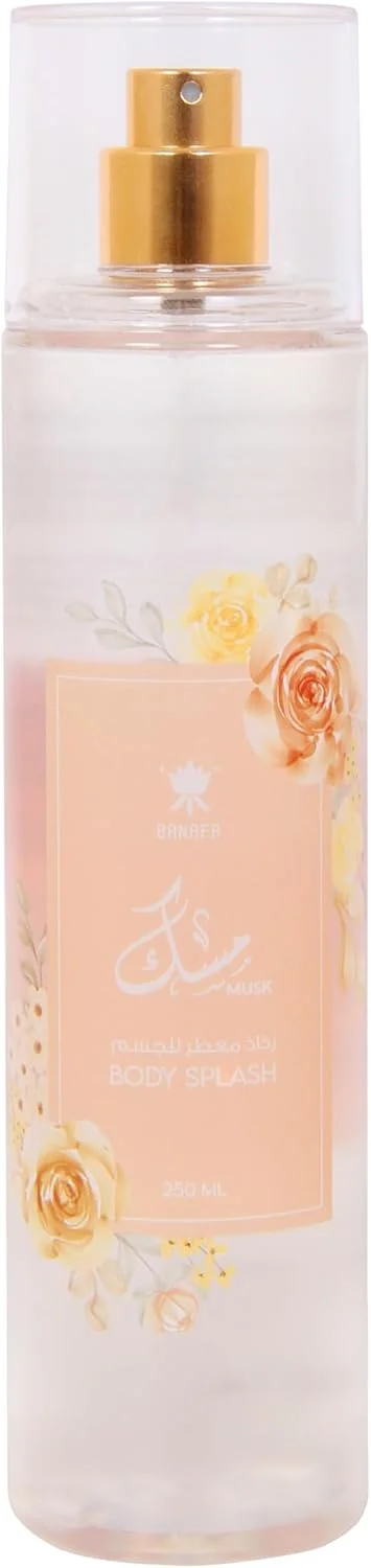 بادی اسپلش مشک بانافا – عطر طراوت بخش ماندگار برای تازگی در تمام طول روز – رایحه مشک مجلل و نشاط آور – بادی میست آبرسان و بر پایه الکل – 250 میلی لیتر