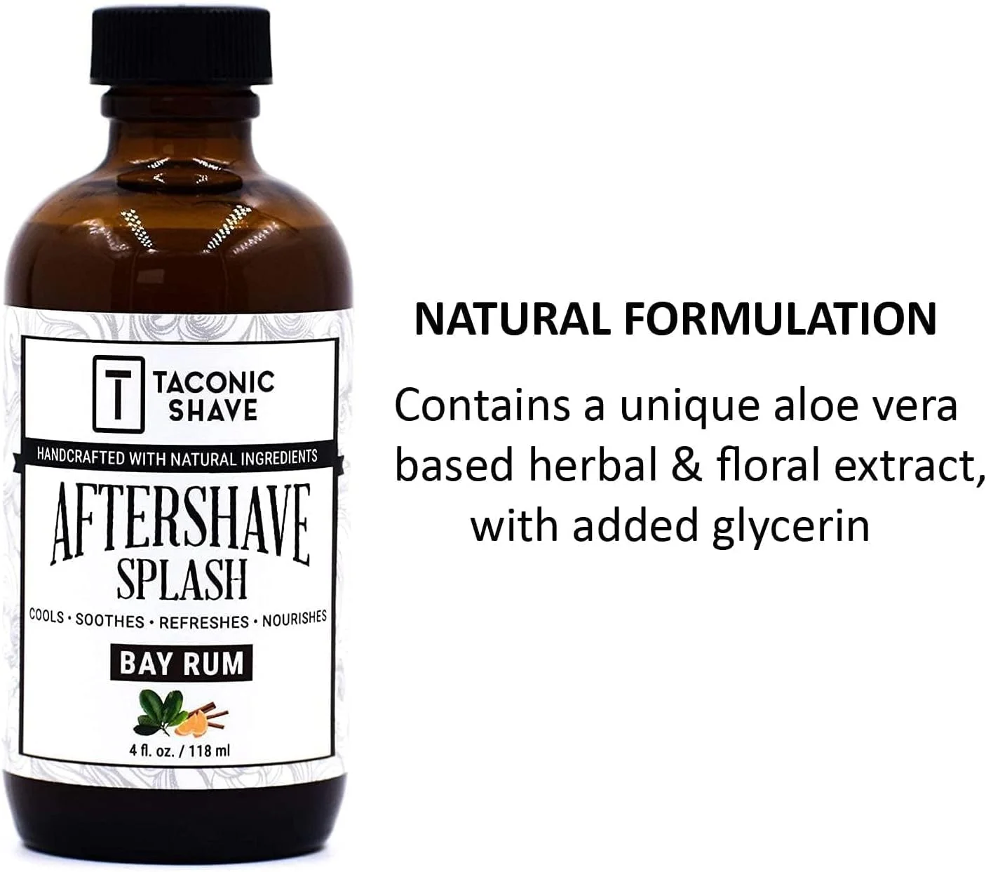 افترشیو Bay Rum Taconic Shave - فرمول خنک کننده - ساخت هنرمندانه در ایالات متحده آمریکا