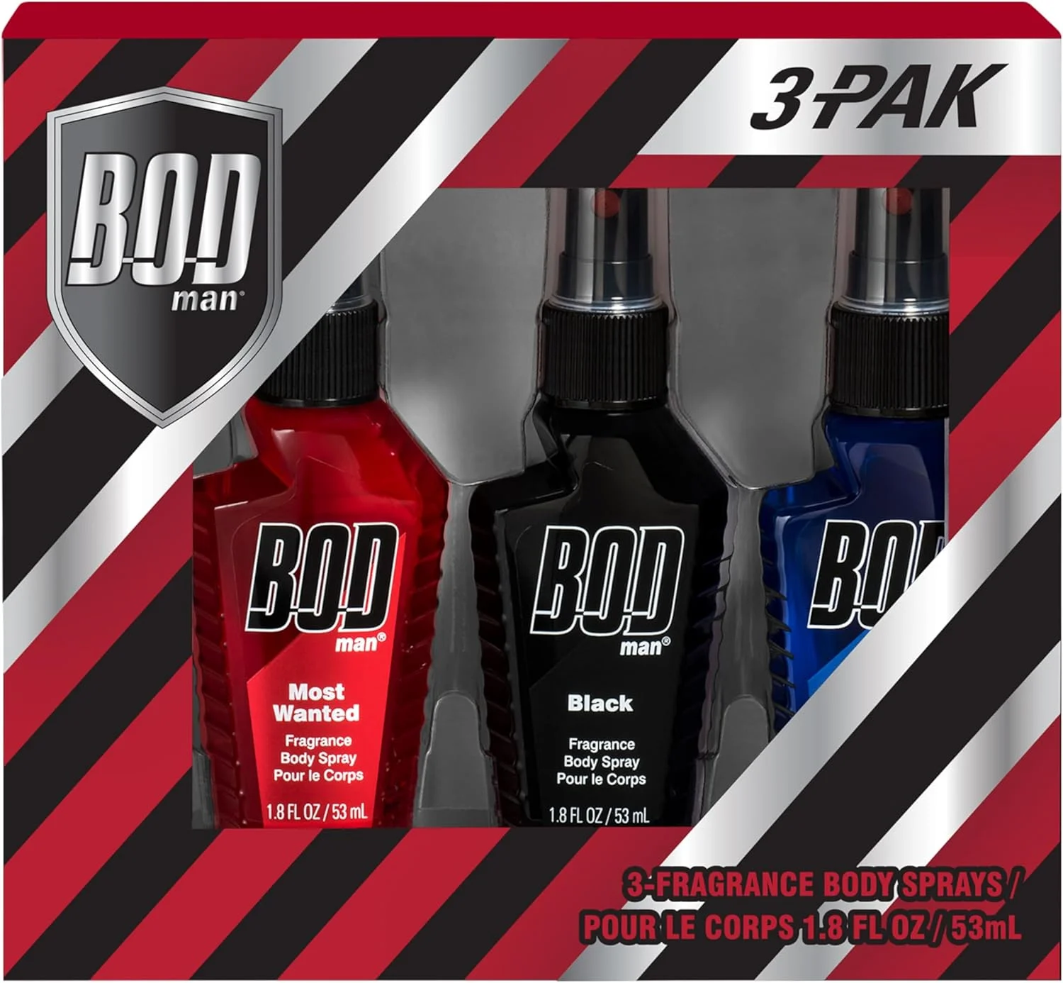 مجموعه اسپری بدن مردانه BOD man - (مشکی، عضلات قوی، پرطرفدارترین)